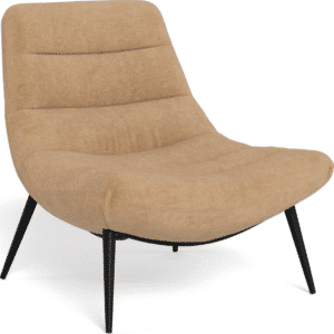 Loungestol Signature Mølholm - Fay stof rosewood med mat sort stålstel H84ÃB83ÃD56 cm